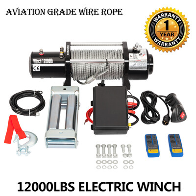 

Ktaxon Super 12000lbs 12v Electric Winch for Truck Trailer SUV & 2 Wireless Remote