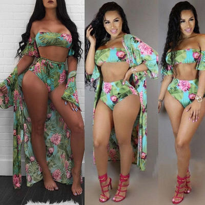 

US Swimwear Women Bikini Set Bandage Push-Up Swimsuit Beachwear Cover Up