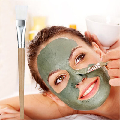 

Gobestart Wooden Handle Facial Face Mud Mask Mixing Brush Foundation Eyebrow Eyeliner Blus
