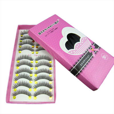 

Natural Style 10 PairsSet Makeup 3D False Eyelashes Gorgeous Soft Long Cross Eye Lashes