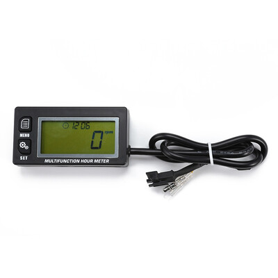 

HM028 LCD Multifunction Hour Meter Tachometer for Small Engine Boat Motorcycle Generator