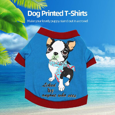 

Pet Clothes Dog Shirts Dog T-Shirts Printed Pet Vest Shirt Pet Spring Summer Clothes for Small Dogs Cats