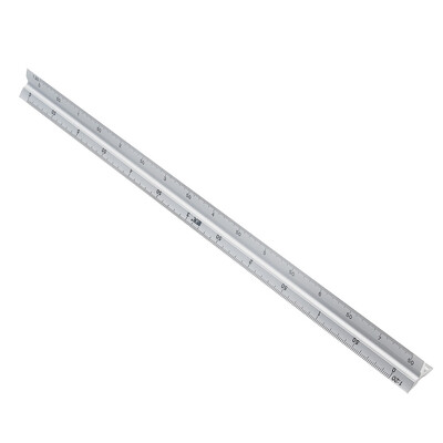 

30cm Technical Engineer Silver Accurate Aluminum Alloy Ruler Scale Triangle