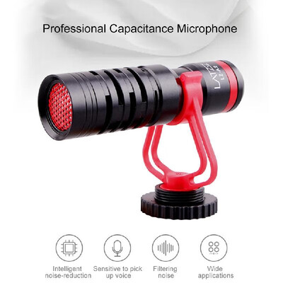 

LATZZ LZ-A2 Professional Capacitance Microphone Video Recording Condenser Microphone 35mm for SLR Cameras Camcorders Smartphones