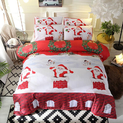 

Comforter Duvet Cover Set Merry Christmas Gift Bedding Set Bedclothes Cover Bed Sheet 2 Pillowcases