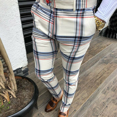 

Mens Slim Fit Casual Urban Straight Leg Trousers Pencil Jogger Cargo Pants
