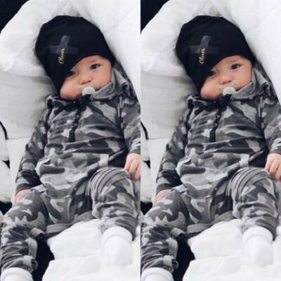 

Newborn Infant Baby Boy Girl Kids Dinosaur Hooded Romper Jumpsuit Clothes Outfit