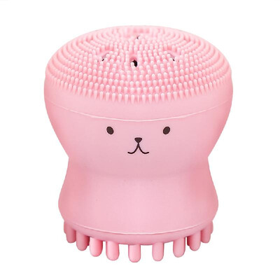 

Soft Silicon Face Brush Facial Brush Soft Facial Scrubber Pore Cleaning Brush Baby Shower Sponge & Brush