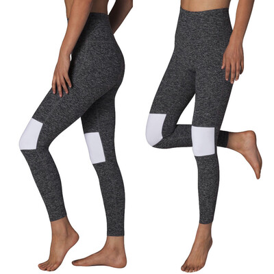 

Women Plus Size Fashion High Elasticity Spliced Leggings Gym Active Pants