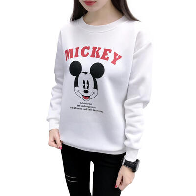 

Soft Daily Long Sleeve T-shirt Women O-Neck Cute Animal Slim Fit Tops