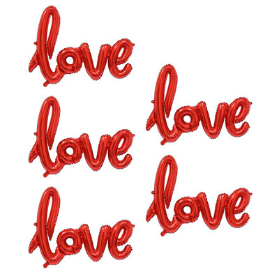 

5Pcs Ligatures LOVE Letter Foil Balloon Anniversary Wedding Party Festival Decor