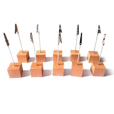 

10pcs Wood Photo Holder Name Card Note Clip Wedding Party Table Decoration