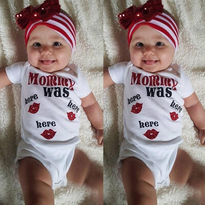 

Lovely Newborn Baby Girls Boys Kisses Romper Jumpsuit Bodysuit Clothes Outfits
