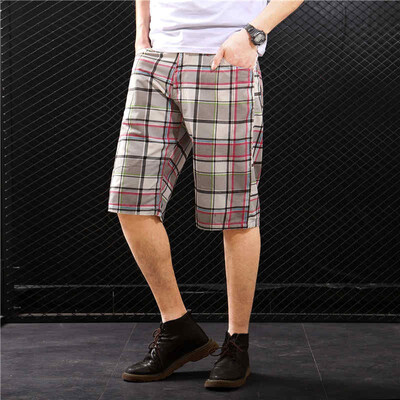 

SQSI 2019 five pants summer casual shorts tide simple pants male lattice special 4944