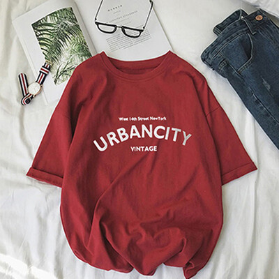 

Couple Round Neck Letter Print Short Sleeve T-Shirt