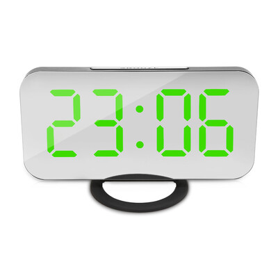 

LED Digital Alarm Clock Mirror Snooze Desktop Night Light Four Colors Display