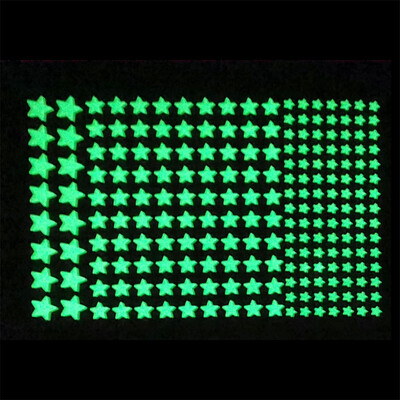 

Gobestart 3D Stars Glow In The Dark Luminous Fluorescent Wall Stickers Kids Bedroom