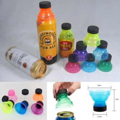 

6PcsSet Drink Lid Can Convert Resealable Tops Soda Savers Toppers Snap On