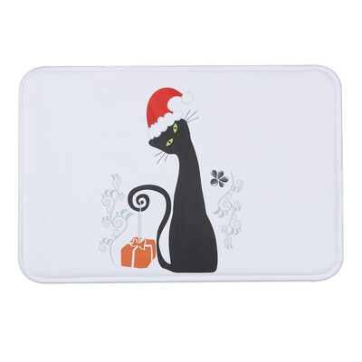 

〖Follure〗Christmas HD Printed Non-Slip Bath Mat Absorbent Home Decor A