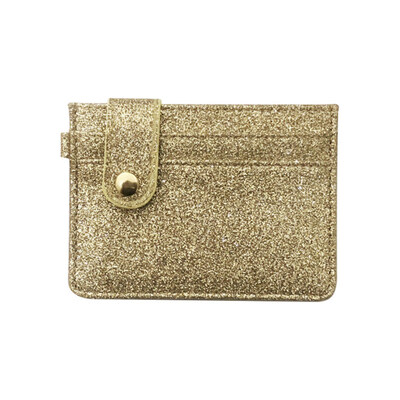 

Glitter Faux Leather Short Type Buckle Unisex Wallet Card Cash Holder Pouch Bag