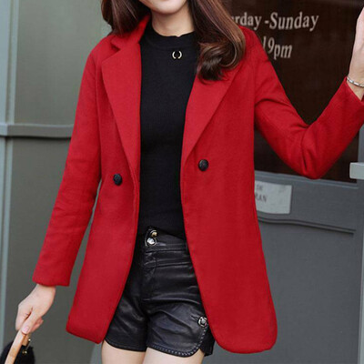 

Tailored Women Lapel Coat Trench Jacket Slim Formal Overcoat Winter Outwear
