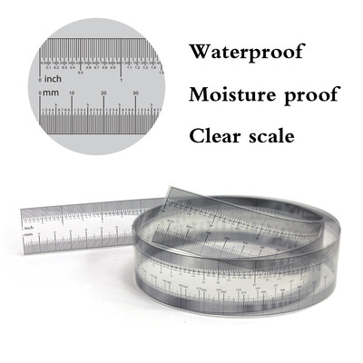 

〖Follure〗Precision Gauge Transparent Film Ruler Inch 0-40 Inch Metric 0-016MM