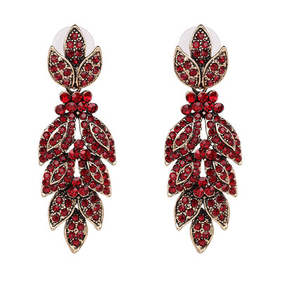 

JURAN 4 Colors Elegant Party Jewelry Crystal Long Drop Earrings for Women Statement orecchini donna High Quality P2106-1