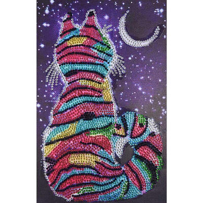 

5D DIY Special Shaped Diamond Painting Colorful Cat Cross Stitch Embroidery