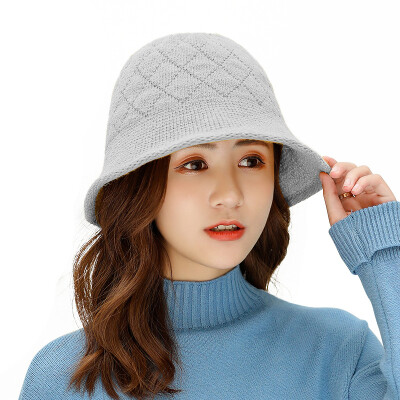 

Autumn&winter new solid color Joker ladies knitted wool hat warm wool basin hat fisherman hat