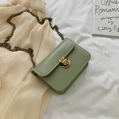 

Casual retro wild small square bag 2019 new texture small bag female fashion Korean version of the chain shoulder Messenger bag