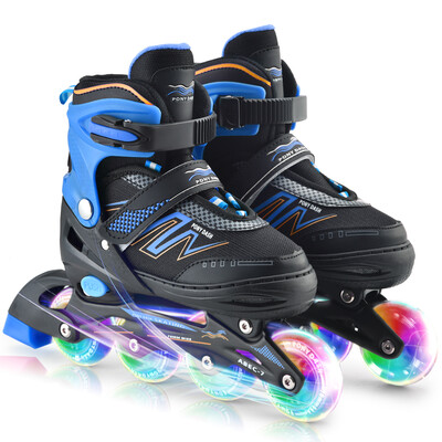 

Adjustable Inline Skates with Illuminating Wheels For Kids Boys Girls Ladies