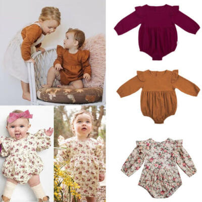 

Toddler Baby Girls Clothes Outfit Long Sleeve Romper Jumpsuit Bodysuit Playsuit