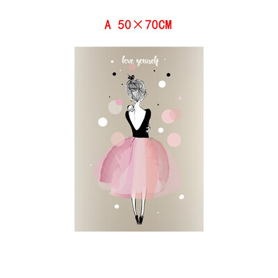 

Gotoamei Girl Cute Girl Cartoon Animal Decorative Canvas Painting Childrens Room Hanging Painting