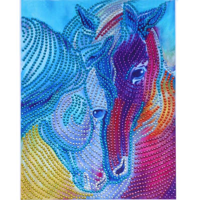 

5D DIY Special Shaped Diamond Painting Novelty Horse Cross Stitch Mosaic