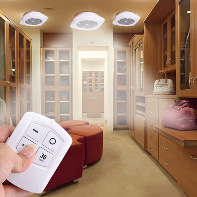 

Gobestart 3Pcs Wireless LED Remote Control Battery Under Cabinet Night Light Wall Lamp