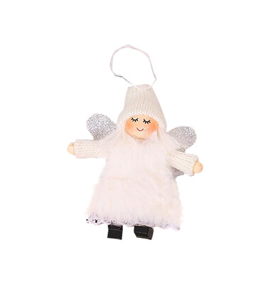 

Toponeto Christmas Decoration Christmas Plush Angel Creative Cartoon Wings Pendant