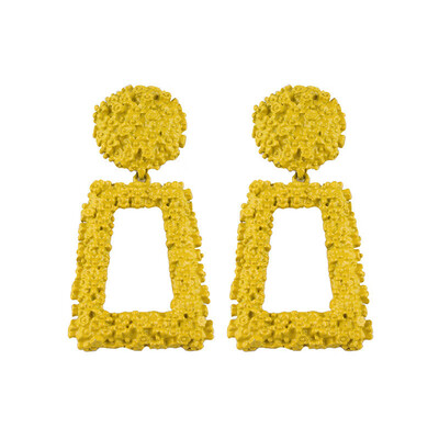 

Olaru Big Vintage Earrings for women gold color Geometric statement earring 2019 metal earing Hanging fashion jewelry trendy New
