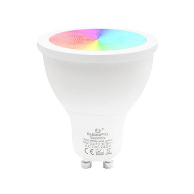 

GLEDOPTO AC100-240V 5W RGBWhite&Warm White Intelligent BulbZigbee Version GU10 Base Socket Holder Supported Smart Phone App Con
