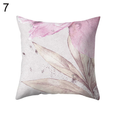 

Flower Peony Throw Pillow Case Cushion Cover Sofa Bed Car Cafe Office Decoration