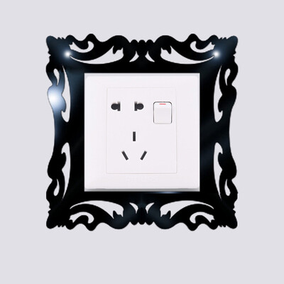 

5Pcs Mirror Flower Vine Light Switch Wall Decal Surround Sticker Mural Decor DIY