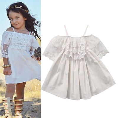 

Lace Girl Princess Dress Kid Baby Party Wedding Pageant Formal Dresses Clothes