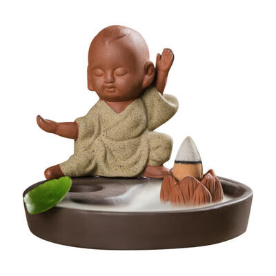 

Greensen Ceramic Incense Burner Smoke Backflow Censer Cone Holder for Home Decoration Gift