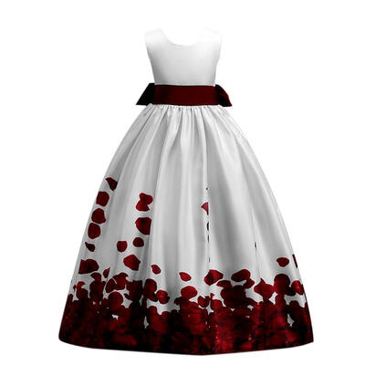 

Kids Girls Sleeveless Flower Wedding Party Dress Princess Lace Ball Gown