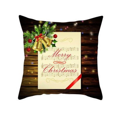 

Tailored Christmas Pillow Case Glitter Polyester Sofa Throw Cushion Cover Home Decor