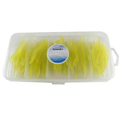 

150pcs Artificial Bait False Soft Worm Shape Lifelike Lure Saltwater Freshwater Fishing Accessories