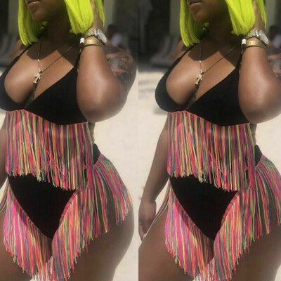 

Women Padded Bra Bikini Set Fringed Swimwear Pool Swimsuit Summer Beachwear