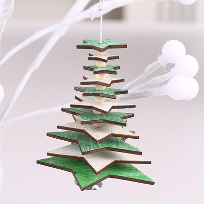 

Siaonvr Christmas Tree Wooden Hanging Pendant Store Door Ornament Xmas Home Decor