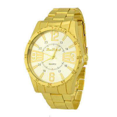 

Gobestart Men Luxury Fashion Military Stainless Steel Analog Quartz Wrist Watch
