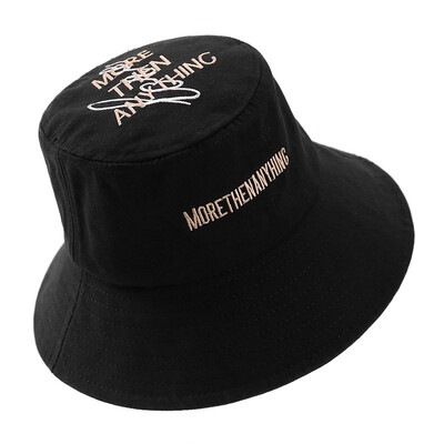 

New Korean letters embroidered fishermans hat