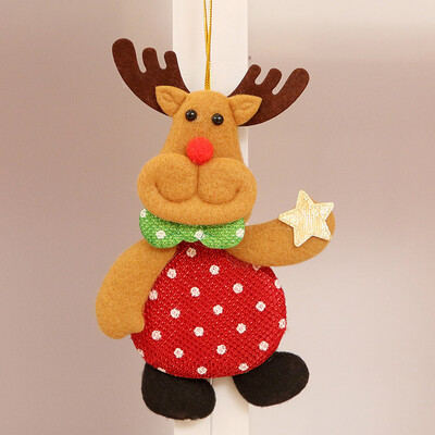 

Toponeto Christmas Ornaments Gift Santa Claus Snowman Tree Toy Doll Hang Decorations